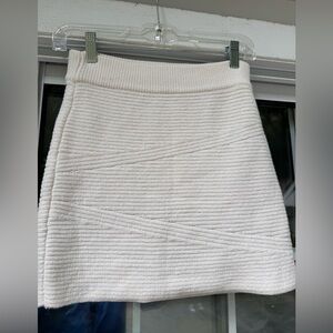 Tularosa Cream ivory beautiful knit Ribbed mini  Skirt